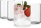 Thin Drinking Glasses Set of 4,15oz Cocktail Glass Set,Low ball Glasses for Water,Juice,Milk,Cocktails, Beer and More, Elegant Bar Glassware,Lead-Free whiskey Glasses,Glass Drink Tumblers (15 OZ)