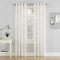 No. 918 Erica Crushed Sheer Voile Grommet Curtain Panel, 51" x 95", Eggshell