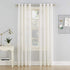 No. 918 Erica Crushed Sheer Voile Grommet Curtain Panel, 51" x 95", Eggshell