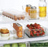 iDesign 72530 Fridge Plastic Storage Organizer Bin with Handles, Clear Container for Food, Drinks, Produce, Pantry Organization, BPA-Free, 5.5" x 11.25" x 5", Clear