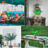 LED Lighted Palm Tree Luau Party Decorations, St. Patrick's Day 17.3In Tabletop Artificial Palm Tree Green Lights, Prelit Bonsai Tree Battery USB Powered for Tropical Hawaiian Party Home Table Decor