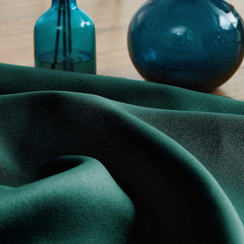 Pompom Green Full Blackout Curtains for Bedroom Living Room 63 inch Thermal Insulated Window Curtain Panels for Chrismas Décor 50" w x2 Panels Rod Pocket