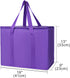 2-Pack Insulated Reusable Grocery Bag with Zippered Top, XL, Large, Frozen Foods Cold, Cooler Shopping Accessories, Insullated Bags, Purple