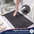 AIDEA Bathroom Rugs-30 x20'', Chenille Bath Mat for Bathroom Highly Absorbent Shower Mat, Non Slip Bath Rugs, Soft and Cozy, Machine Washable & Dry Bathmat, Microfiber Bath Room Floor Mats-Grey