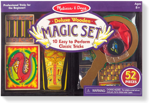Melissa & Doug Deluxe Solid-Wood Magic Set With 10 Classic Tricks