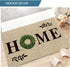 Artoid Mode Home Quote Boxwood Wreath Welcome Decorative Doormat, Daily Holiday Farmhouse Low-Profile Floor Mat Switch Mat for Indoor Outdoor 17 x 29 Inch