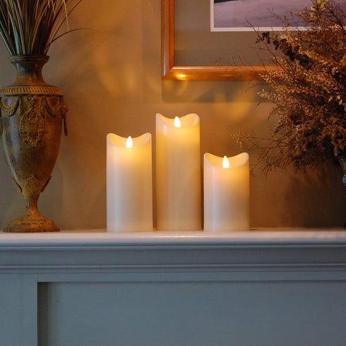 LumaBase 93101 Battery Operated 5" Pillar Candle with Moving Flame