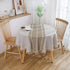 Round Tablecloth 60 Inch for Circular Table, Crturto Farmhouse Table Cloth Cotton Linen Wrinkle Resistant Table Cover for Home Kitchen Dining (Round, 60 Inch, Linen)