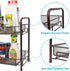 Spice Rack for Countertops,Fruit and Vegetable Storage Basket for Kitchen, 2 Tier Free Standing Seasoning Organizer, Bathroom Counter Storage Shelf, Bronze
