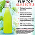 Flip Top Glass Bottle Swing Top Brewing Bottle with Stopper for Beverages, Oil, Vinegar, Kombucha, Beer, Water, Soda, Kefir Airtight Lid & Leak Proof Cap Clear (6)