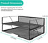 Meshist Stackable Letter Tray Desk Organizer, 2 Tier Mesh Desktop File Organizer, Document Paper Tray Organizer, Perfect for Home and Office, Black