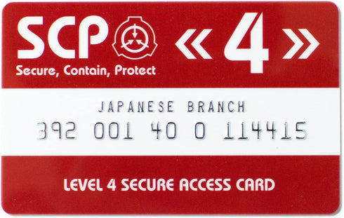 HOKUSHIN SCP Foundation Secure Access Card Level 4