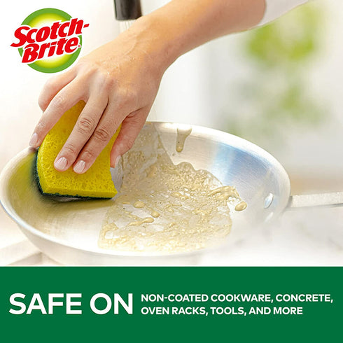 Scotch-Brite Heavy Duty Scrub Sponges, For Washing Dishes and Cleaning Kitchen, 9 Scrub Sponges