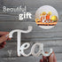 Way Of Hearts - Stainless Steel Metal Tea Sign for Kitchen Wall Decor - 7.4" x 4.9" Polished Silver Kitchen Wall Art - Decoration for Tea and Coffee Station - Including hardware set