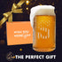 Monogram Beer Glasses for Men (A-Z) 16 oz - Beer Gifts for Men Brother Son Dad Neighbor - Unique Christmas Gifts for Him - Personalized Drinking Gift Beer Glass Mugs - Engraved Beer Can Glass ( S )