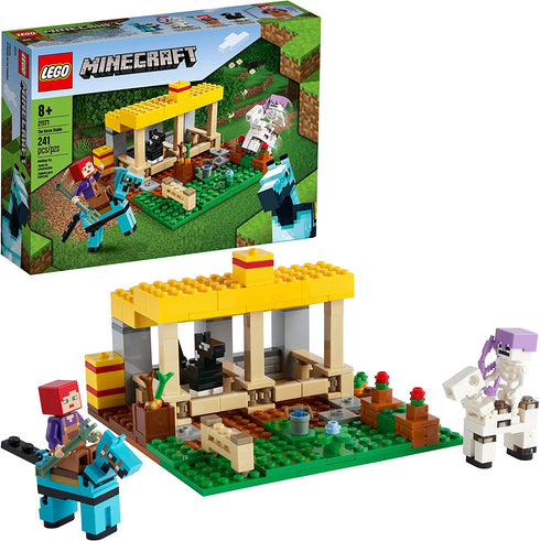 LEGO Minecraft The Horse Stable 21171 Building Kit; Fun Minecraft Farm Toy for Kids, Featuring a Skeleton Horseman; New 2021 (241 Pieces)
