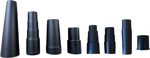Vacuum Hose Adapter Kit and Cone Reducers 8 Attachments Fits 7/8 in to 1 3/4 in Includes 1 Rubber Reducer