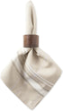 DII Kitchen Essentials Everyday French Stripe Tabletop Collection, Napkin Set, 20x20, Taupe/White, 6 Piece