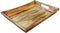 EZDC Coffee Table Tray, Wooden Tray, Ottoman Tray Light Brown 16 x 12 Modern Aesthetic Decorative Serving Tray with Handles for Drinks and Food