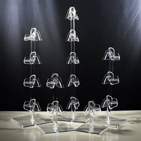 Mooca 2 Set Piece Acrylic Eyeglasses Frame Riser Display Stand Sunglasses Rack Sunglasses Rack Holder Acrylic Eyewear Display (4 Frames for Each Holder)