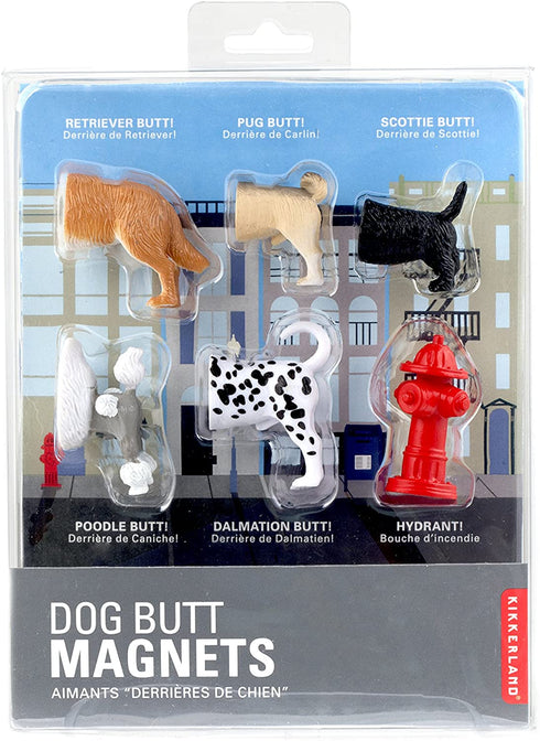Kikkerland Dog Butts Animal Magnets, Set of 6 (MG17)