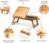 MORVAT Laptop Lap Desk with Storage Bed Desk Lap Tray with Built in Mouse Pad Adjustable Laptop Stand for Bed Writing Desk Lap Desk Bed Table Laptop Desk with Magnetic Drawer 100% Natural Bamboo Wood