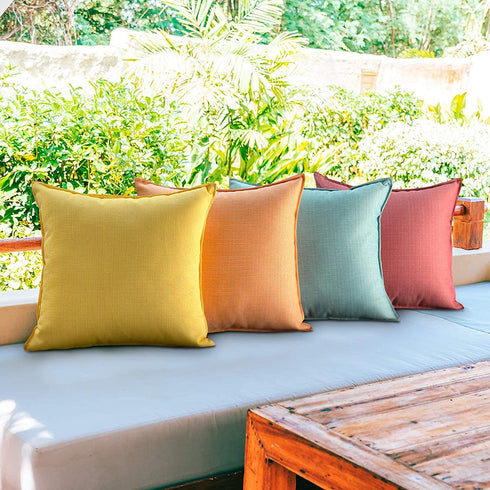 MIULEE Pack of 2 Outdoor Pillow Inserts Waterproof 18x18 Throw Pillow Inserts Decorative Premium Hypoallergenic Pillow Stuffer Sham Square for Bed Couch Sofa Cushion Patio Furniture