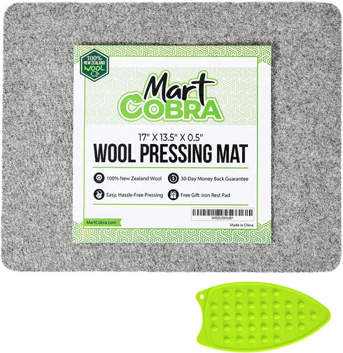 Wool Pressing Mat for Quilting, Wool Ironing Mat for Quilters, Iron Mat for Table Top Ironing Board Tabletop, Quilting Supplies, Sewing Supplies Notions, Sewing Accessories and Supplies, Ironing Pad