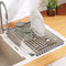 BREEKET Roll Up Dish Drying Rack, Over The Sink Multipurpose Dish Drying Rack, Foldable Kitchen Rolling Dish Drainer for for Kitchen Sink Counter (20.5" x 10.2")