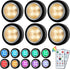 Puck Lights with Remote, Under Cabinet Lighting Puck Lights Battery Operated GANA 6 Pack Color Changing Under Cabinet Light Closet Lights LED Under Cabinet Lights 16 Color and 4 Model Battery Lights