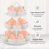 NWK 5 Piece Cake Stand Set with 2xLarge 3-Tier Cupcake Stands + 3X Appetizer Trays Perfect for Wedding Birthday Baby Shower Thanksgiving Christmas New Year Party