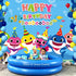 Shark Birthday Party Supplies and Decorations 7X5 FT Photo Backdrop for Boy Girl Baby Shower Kids Bedroom Wall Decor