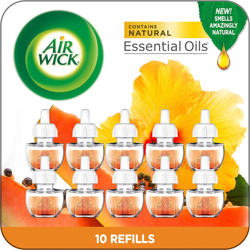 Air Wick Plug in Scented Oil, Hawaii, Eco Friendly, Air Freshener, 0.67 Fl Oz, Pack of 10