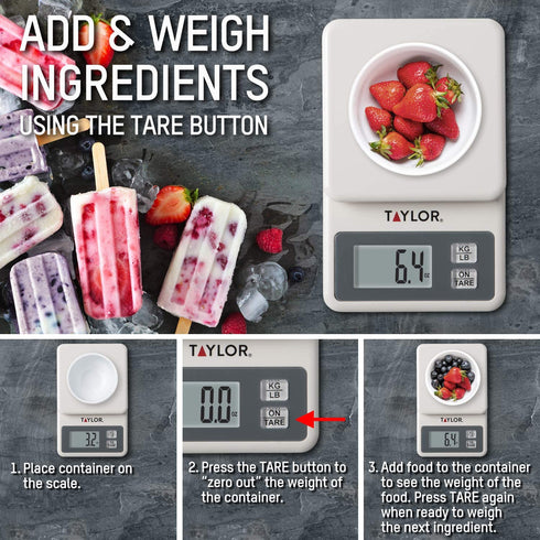 Taylor Precision Products Compact Digital Scale (White)