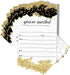 Gold and Black Invitations and Envelopes Pack of 25 Fill In Blank Invites for Graduation Retirement Birthday Baby Shower Engagement Elegant Events Modern Abstract Theme Paper Clever Party