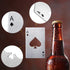 Poker Card Bottle Openers Stainless Steel Can Openers Beer Opener Ace Card Bottle Cap Openers Poker Cap Openers for Wedding Birthday Party Bridal Shower Table Tools Supplies (Silver, Black,,24 Pieces)