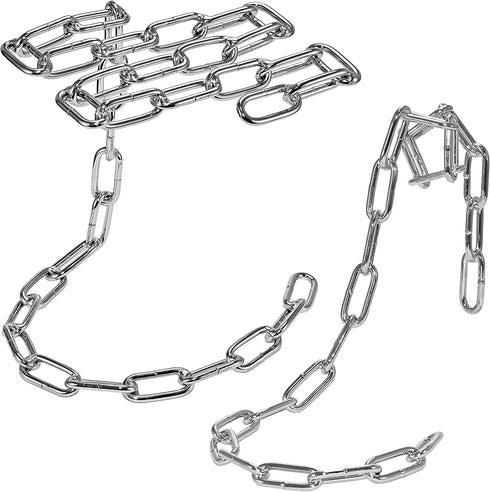 Southern Homewares Magic Floating Chain Wine Glass Stemware Rack & Wine Bottle Holder Set Chrome Free Standing Holder