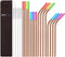 StrawExpert 16 Pack Rose Gold Reusable Metal Straws with Silicone Tip & Travel Case & Cleaning Brush,Long Stainless Steel Straws Drinking Straw for 20 and 30 oz Tumbler