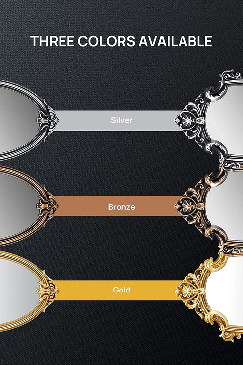 Decorative Wall Mirror of Gold Shield Shape, 16" L x 11" W