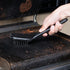 FryOilSaver Co. 90052 Panini Grill Brush - Commercial Electric Grill Stiff Bristle Brush - Stainless Steel Bristles with Hard Plastic Handle - 3 Different Scraper Heads - Heavy Duty Small Grill Brush