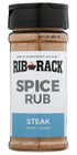 Rib Rack Dry Spice Rub - Steak, 7.0 oz. - Meat Seasoning for BBQ, Grill, Smoker - All Natural Ingredients (Packaging May Vary)