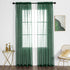 DUALIFE Emerald Green Sheer Curtains 84 inch Length Hunter Green Solid Voile Window Curtain Panels Drapes Rod Pocket Top for Living Room Bedroom Transparent Window Treatments 2 Panels