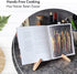 ReBL Cook Book Stand - Recipe Book Holder Display Stand - Natural Wood Cookbook Stand - Fits Thick Cookbooks & Textbooks - Display Stand Read Recipes Hands Free - Recipe Book Holder Stand for Kitchen