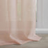 Madison Park Rosette Floral Embellished Cuff Tab Top Solid Single Window Treatments Curtain Panel Drape for Bedroom Living Room and Dorm, 50"x84", Blush