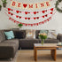 4Pcs Valentines Day Decorations Valentine's Day Decor Set No DIY Required Felt BE MINE Love Heart XO Garlands Banner for Home Classroom Office Wedding Party Anniversary