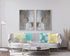 Tarolo Decorative Linen Throw Pillow Covers Cases Set of 4 Yellow and Gray Pastel Blue and Gray Trendy White Floral Teal Turquoise Aqua Blue Lemon Yellow Floral Dahlia Pillow Cover Case 18x18 inches