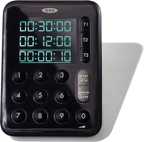 OXO Good Grips Triple Kitchen Timer, Black