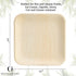 ONEIRA KOUZINA Premium Palm Leaf Plates - 20 large, 10 inch square party pack - Biodegradable Compostable Eco-Friendly Disposable Sturdy. Better than bamboo plates, paper or plastic plates