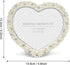 MIMOSA MOMENTS Heart shaped Jewel Picture Frame with Rhinestones (Silver, 5x5)