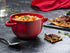 Kook French Onion Soup Crocks with Handles, Ceramic Bowls, for Rice, Dessert, Pasta, Dishwasher, Microwave, Oven & Broil Safe, Set of 4, 18 oz, (Red)